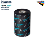หมึกริบบอน Ribbon Wax-Resin ขนาด 110 mm. x 300M. แกน 1 นิ้ว เนื้อหมึกกันน้ำได้ 50% ริบบอนกันน้ำ