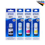 EPSON 001 หมึกเติมแท้งค์แท้ สีดำ 127ml /สีฟ้า/ชมพูแดง/เหลือง 70ml (ของแท้)